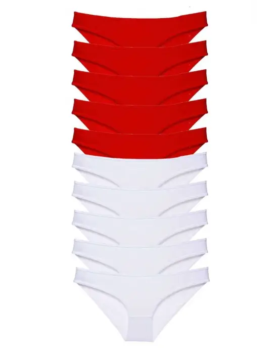 Çarpıcı Likralı Kadın Slip Külot Seti