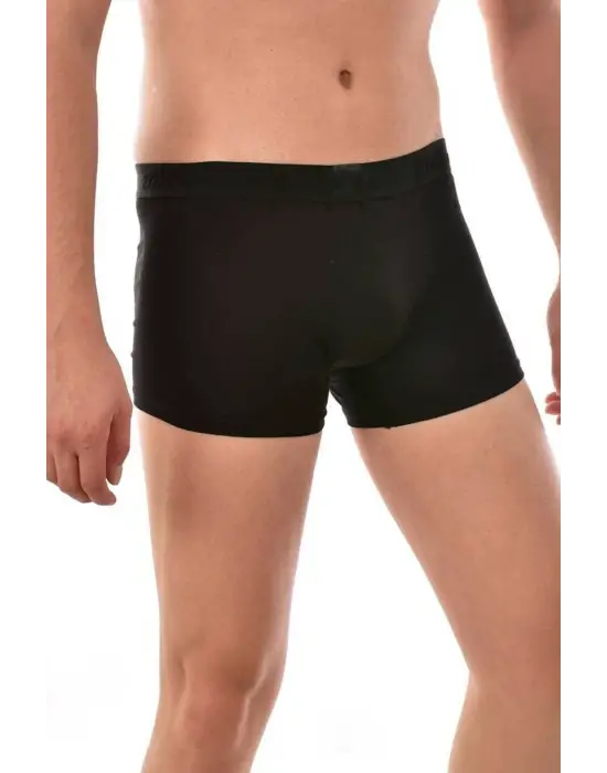 Çarpıcı Likralı Siyah Erkek Boxer