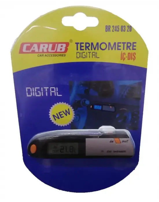 Omarı Dijital Araba Termometresi - Araç İç Dış Sıcaklık Ölçer