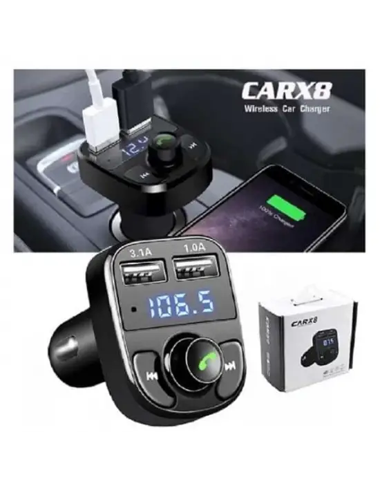 Carx8 Digital Ekran Bluetooth Araç Kiti Mp3 Fm Transmitter