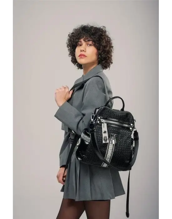 Cary Siyah Cilt Kol Ve Sırt Çantası