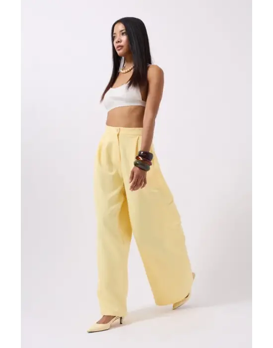 Omarı Yüksek Bel Rahat Kadın Pantolonu