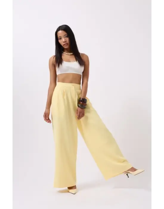 Omarı Yüksek Bel Rahat Kadın Pantolonu