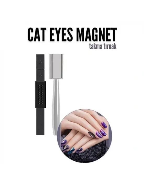 Cat Eyes Tırnak Mıknatısı – 3D Efektli Manyetik Takma Tırnak Sanatı İçin Profesyonel Set