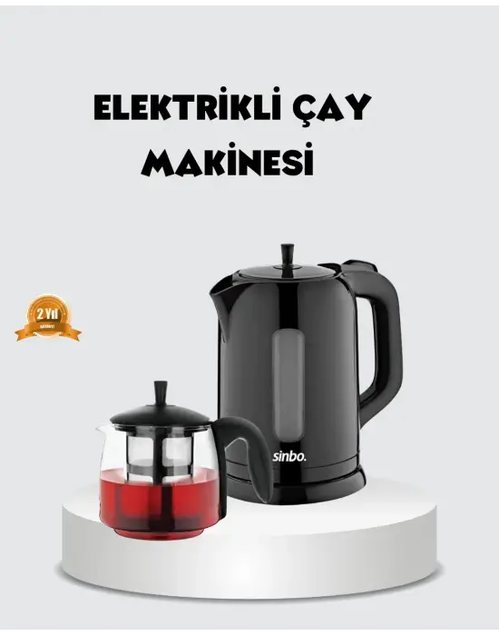 Çaycı Cam Demlikli 1800w Güçlü Ve Sıcak Tutmalı Elektrikli Çay Makinesi