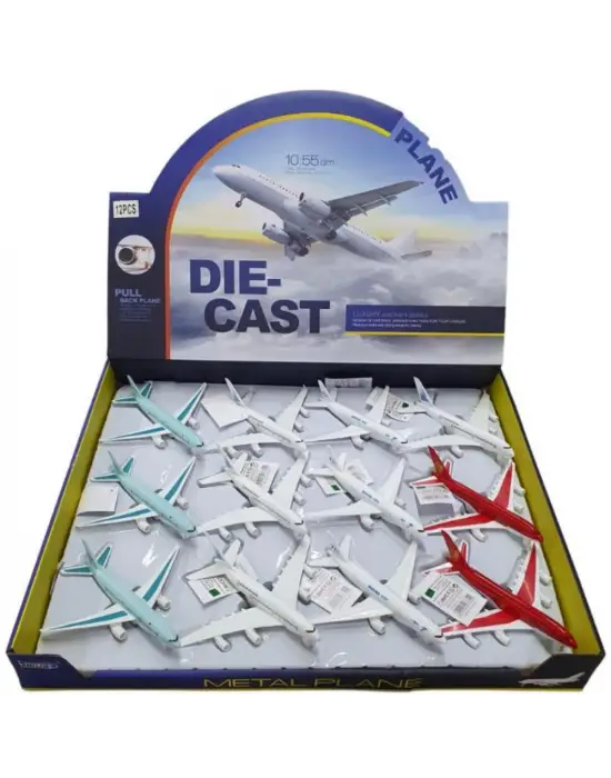 Çek Bırak Işıklı Sesli Yolcu Uçak 15 Cm - 777-2