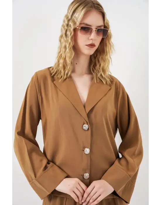 Ceket Pantolon İkili Takım 30065 - Taba