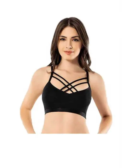 Çekici Dantelli Çapraz İpli Büstiyer