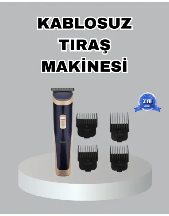 Çelik Bıçaklı Unisex Şarjlı Tıraş Makinesi – Sessiz Motor, Kablosuz Ve Ayarlanabilir