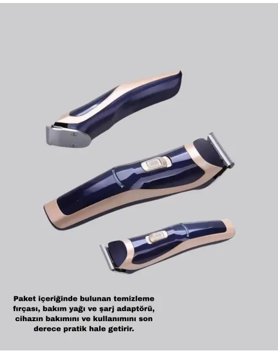 Çelik Bıçaklı Unisex Şarjlı Tıraş Makinesi – Sessiz Motor, Kablosuz Ve Ayarlanabilir