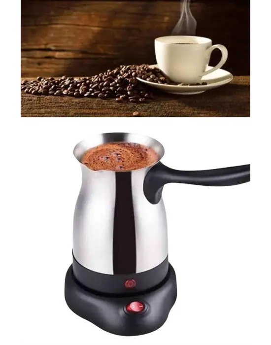 Çelik Kahve Makinesi Cezve 800 Watt Paslanmaz Çelik Türk Kahvesi Makinesi