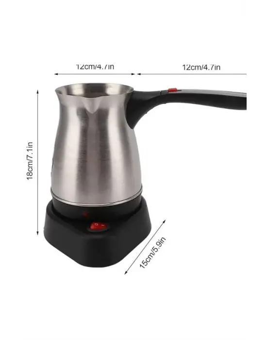 Çelik Kahve Makinesi Cezve 800 Watt Paslanmaz Çelik Türk Kahvesi Makinesi