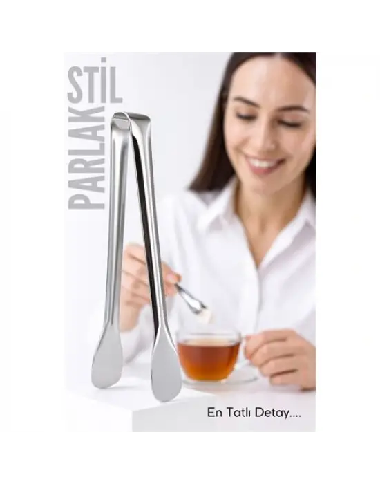 Çelik Şeker Maşası 13 CM | Buz, Limon ve Küp Şeker Servis Maşası