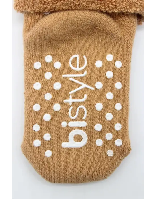 Omarı Kaymaz Havlu Soket Çorap 2li Set Bej-hardal