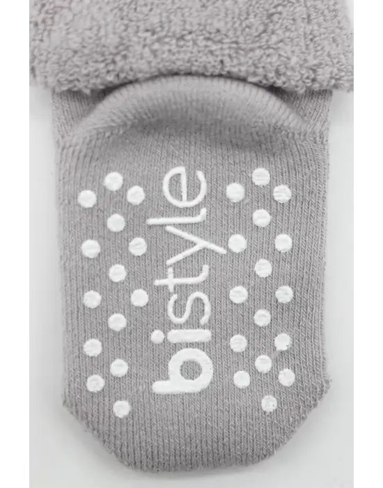 Omarı Kaymaz Havlu Soket Çorap 2li Set İndigo Gri