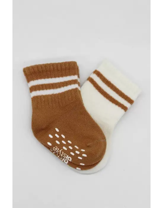 Omarı Renkli Kaymaz Çemberli Çorap Seti
