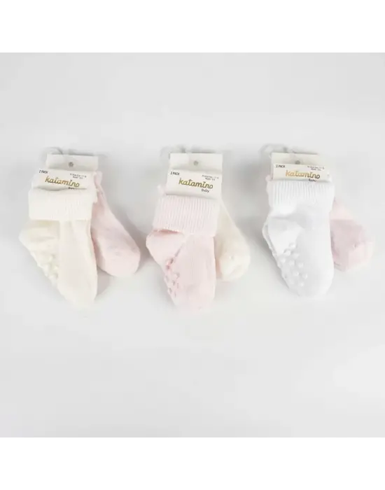 Omarı Sevimli Kız Bebek Soket Çorapları - 2li Set