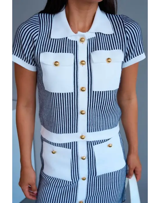 Cepli Etek Takım - Kemik-Lacivert