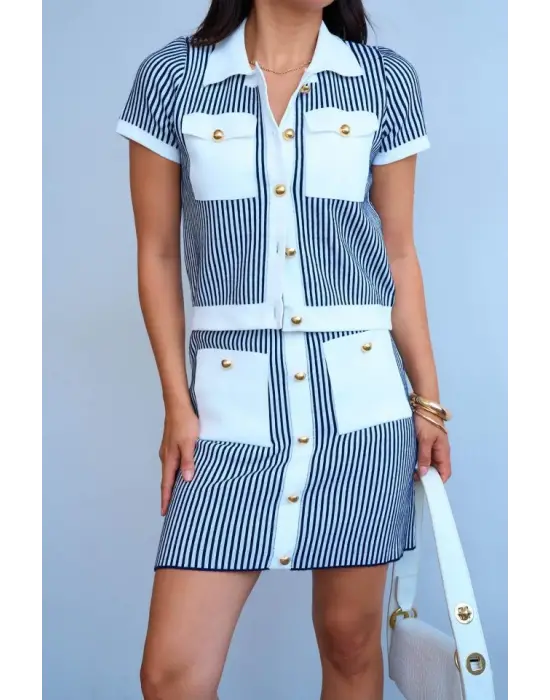 Cepli Etek Takım - Kemik-Lacivert