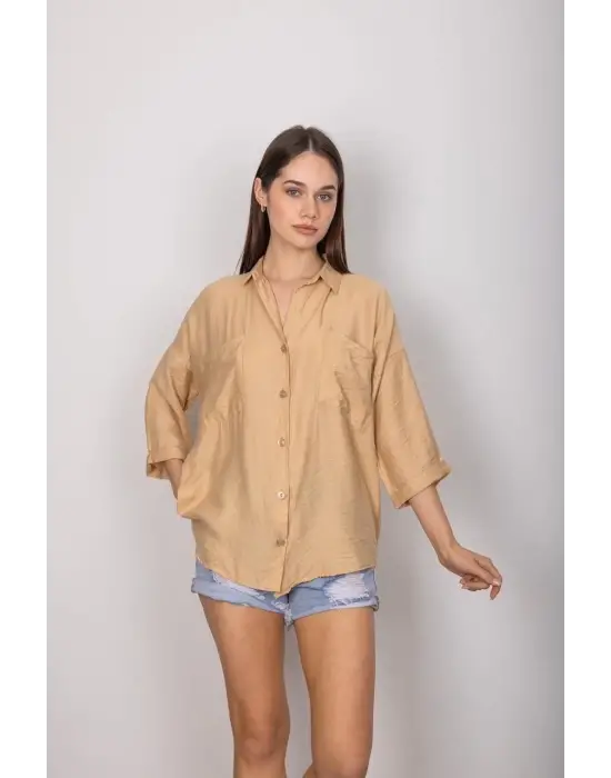 Omarı Yumuşak ve Rahat Cepli Gömlek