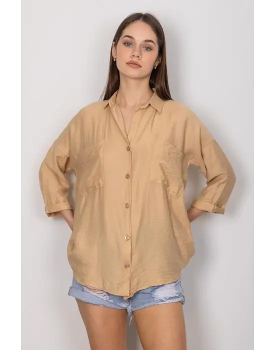 Omarı Yumuşak ve Rahat Cepli Gömlek