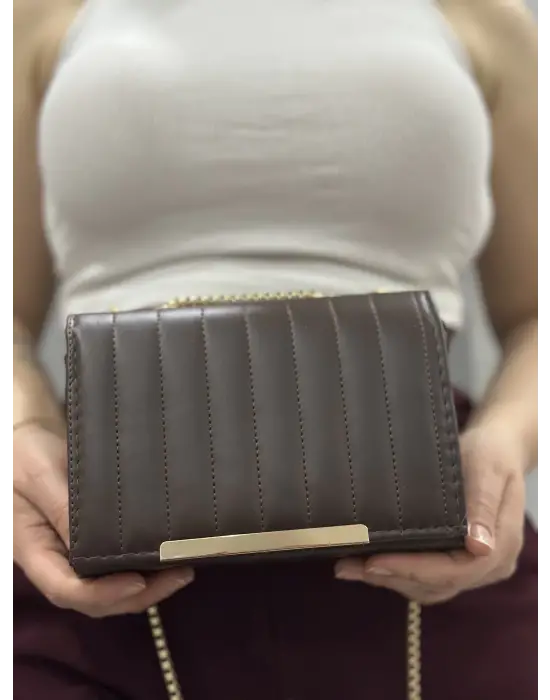 Omarı Doğal Kahve Renkli Deri Cilt Çantası