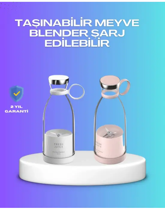 Çevre Dostu Cam Gövdeli Kablosuz Smoothie Blender