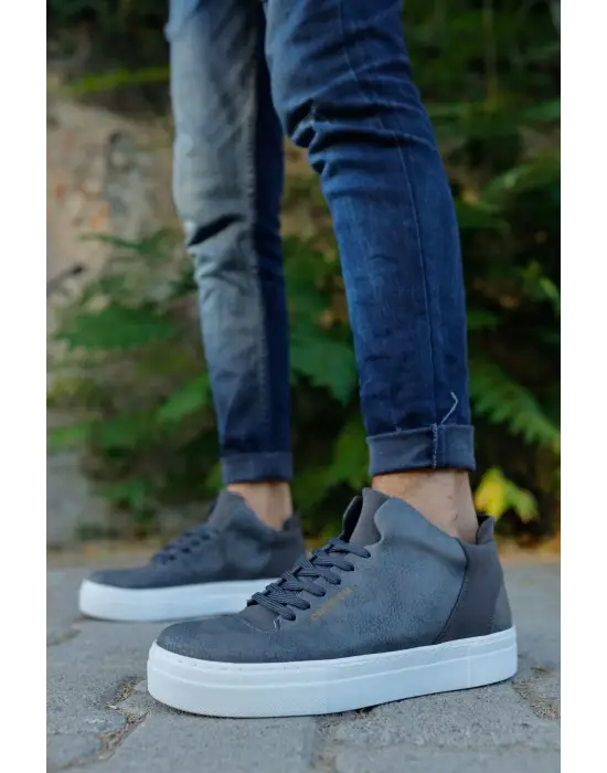 Omarı Şık ve Rahat Erkek Deri Ayakkabı - ANTRASIT