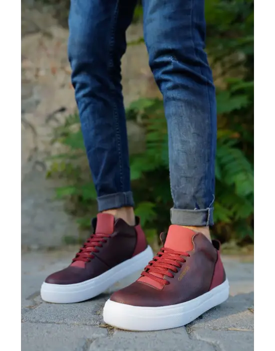 Omarı Şık ve Rahat Erkek Bordo Ayakkabı