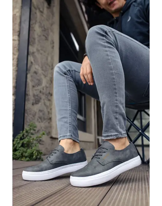 Omarı Sporcu Tarzı Gri Erkek Ayakkabı