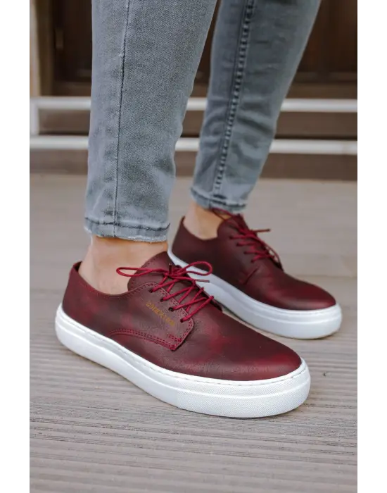 Omarı Modern ve Rahat Erkek Bordo Ayakkabı