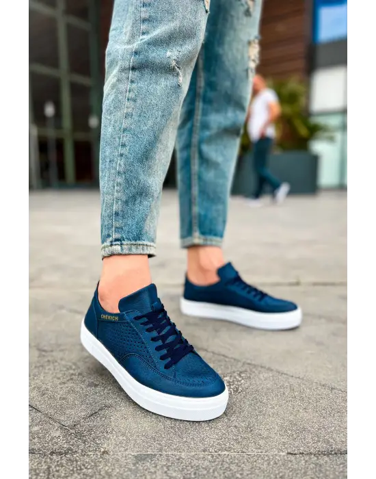 Omarı Modern Stil Erkek Ayakkabı LACIVERT