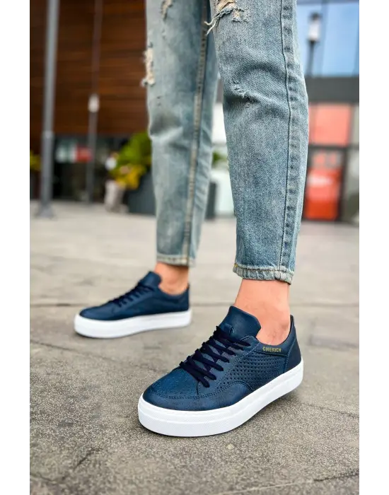 Omarı Modern Stil Erkek Ayakkabı LACIVERT
