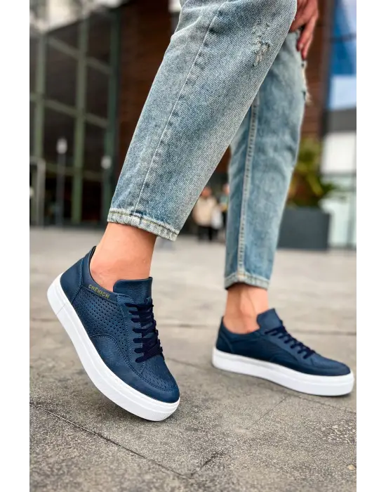 Omarı Modern Stil Erkek Ayakkabı LACIVERT