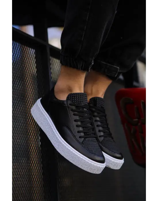 Omarı Modern Tasarımlı Siyah Erkek Ayakkabı