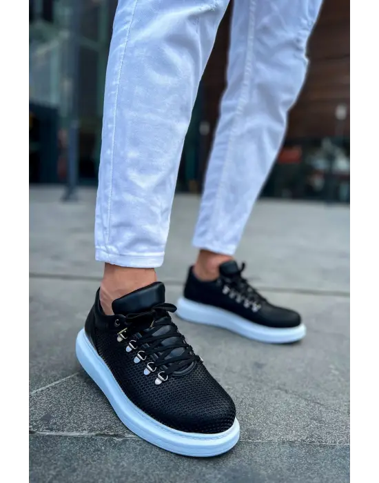 Omarı Siyah Deri Erkek Ayakkabı - Favo Modeli