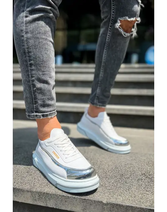 CH041 - CBT Renaissance Erkek Ayakkabı BEYAZ/GUMUS