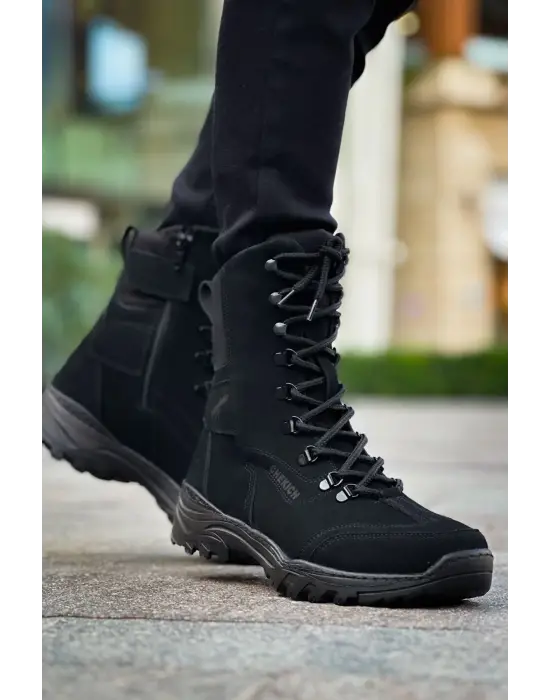 Omarı Siyah Renk Trekking Botu