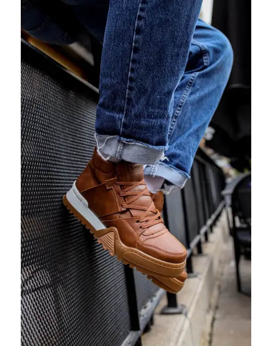 Omarı Yüksek Performans Erkek Bot Taba Renkli