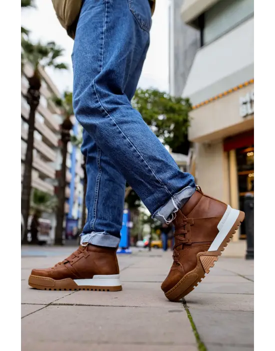 Omarı Yüksek Performans Erkek Bot Taba Renkli