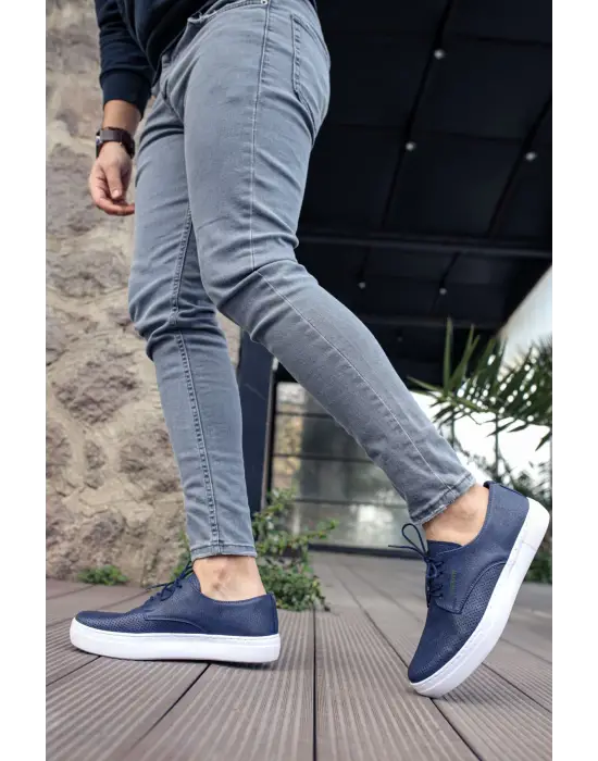 Omarı Rahat ve Şık Lacivert Erkek Ayakkabı