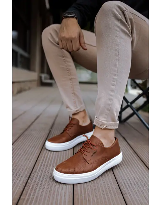 Modern Erkek Ayakkabı Taba