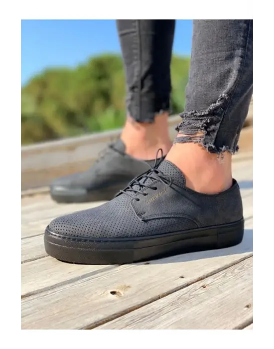 Omarı Yeni Nesil Siyah Erkek Ayakkabı Modeli