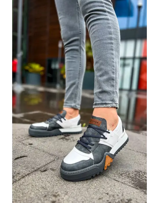 Omarı Modern ve Şık Erkek Ayakkabısı Anthracite Boyama