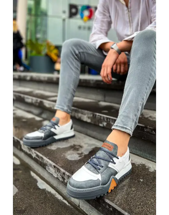 Omarı Modern ve Şık Erkek Ayakkabısı Anthracite Boyama