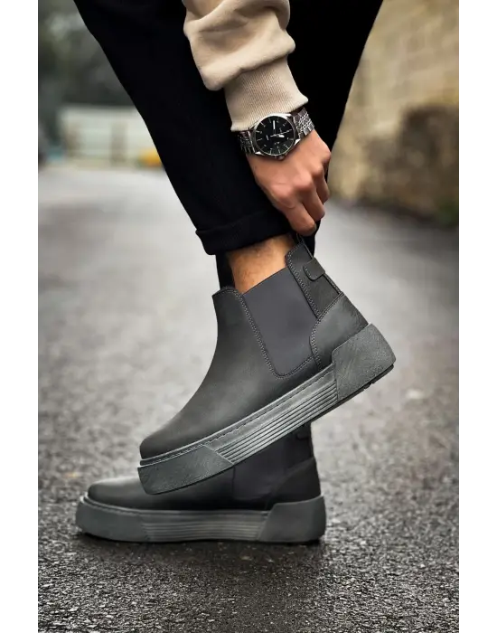 Omarı Şık Antrasit Erkek Bot Modeli