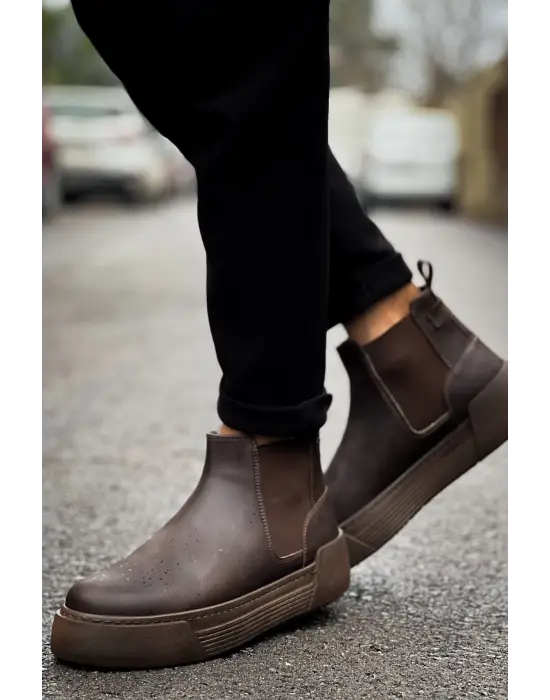 Omarı Kahve Renkli Erkek Bot - Stylish ve Dayanıklı Tasarım