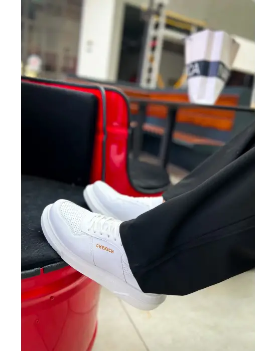 Omarı Elegan ve Şık Beyaz Erkek Ayakkabı