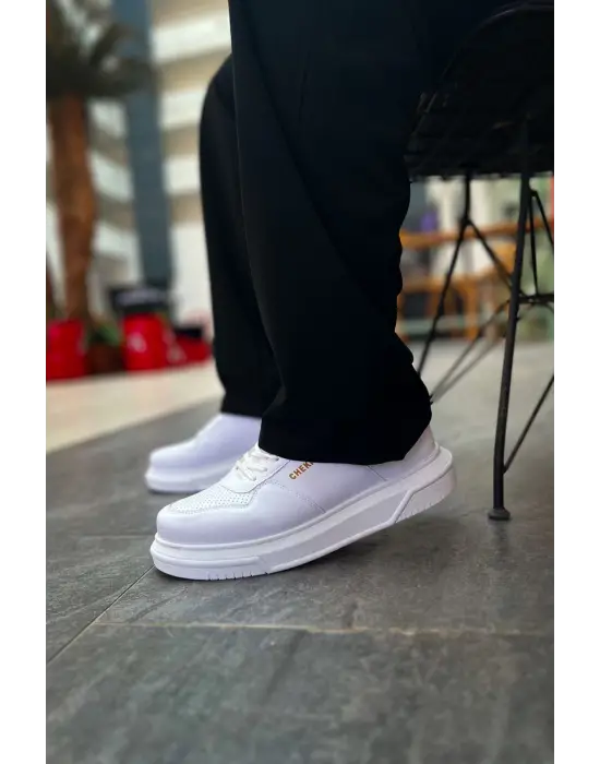 Omarı Elegan ve Şık Beyaz Erkek Ayakkabı