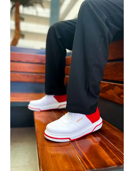 Modern Erkek Ayakkabı BEYAZ/KIRMIZI